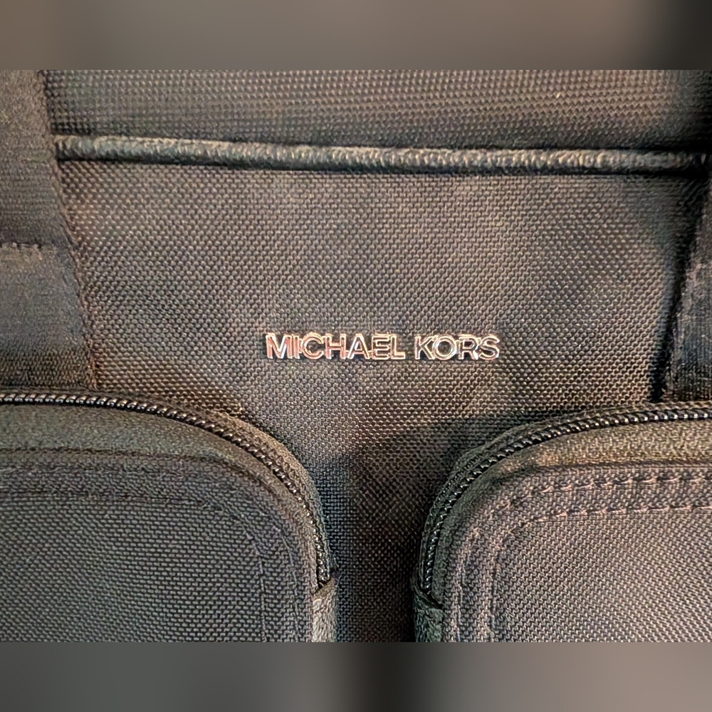 MICHAEL KORS Kent Nylon Leather Trim Briefcase Computer Bag - Picture 3 of 13